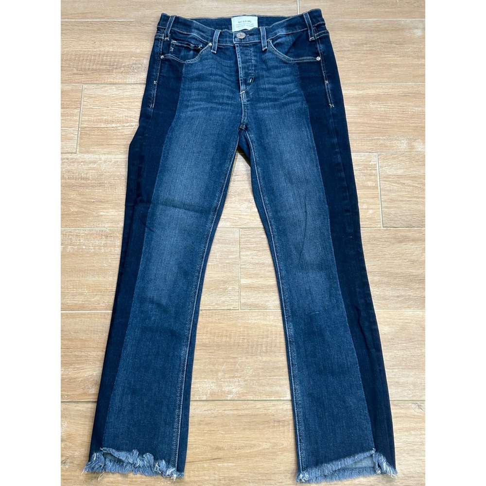 McGuire Denim Women's Jeans Size‎ 27 Dark Wash Colorblock Frayed Hem